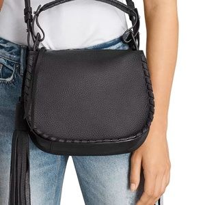 All Saints black leather hobo bag